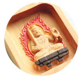 木札：守り本尊3D彩色1